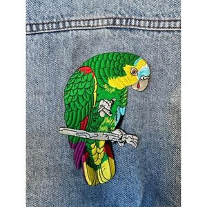 Large Parrot Applique Embroidered Patch Tropical Bird Iron‎ On Sew On DIY Craft
